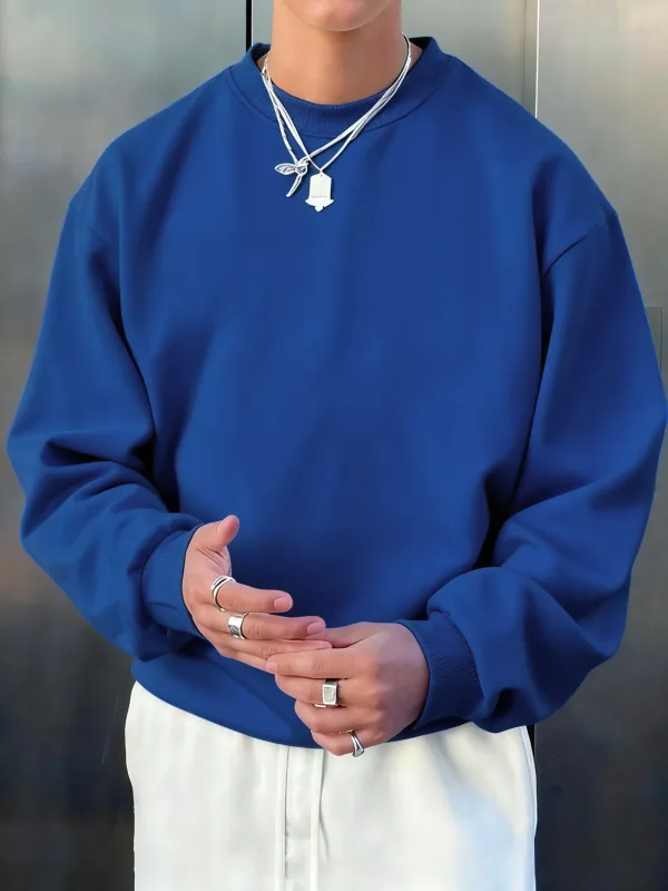 Masculino velo outono topo rua all-match pullovers confortável básico sweatshirts esporte casual roupas esportivas diárias roupas macias — image 3