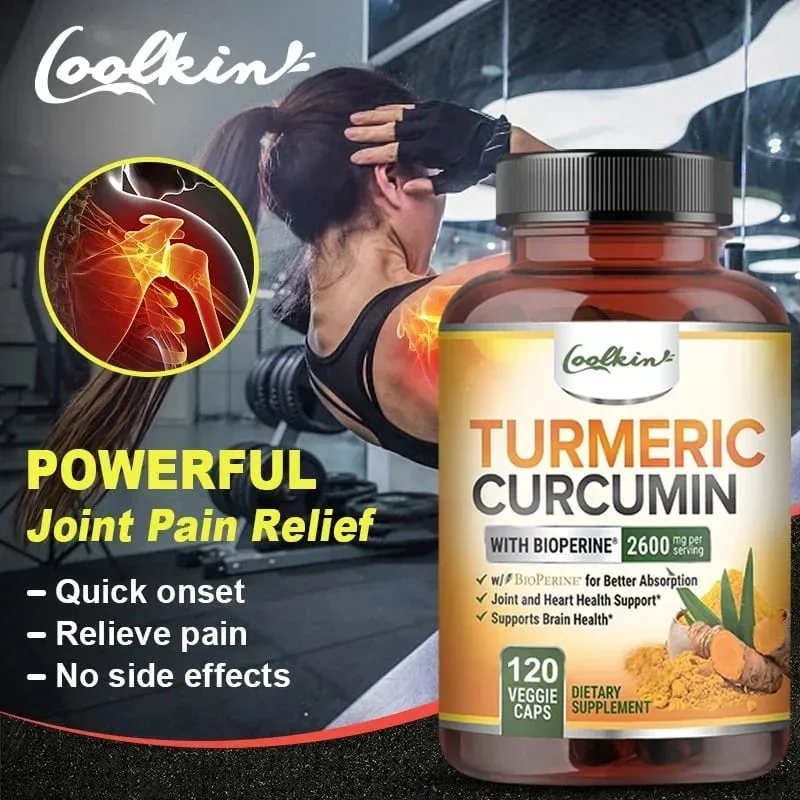 Curcumin Supplement with Black Pepper 2600 Mg Contains 95% Curcumin Enhanced Absorption Joint Support Supplement — image 5