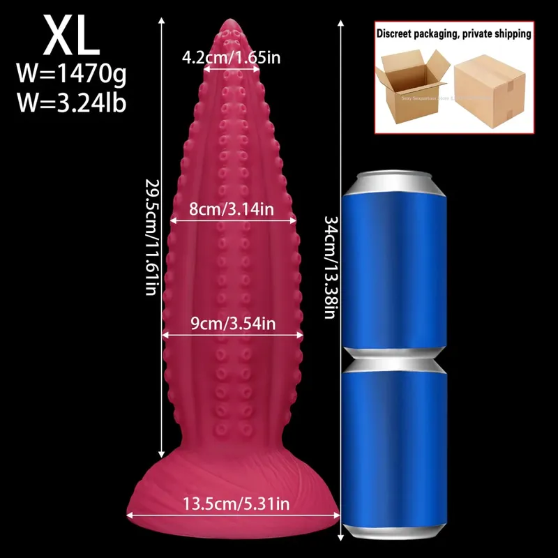 66cm Super Long Huge Anal Plug Big Thick Butt Plugs Training Anal Dilator Toy Prostate Massager Adult Anal Sex Toy For Women Men