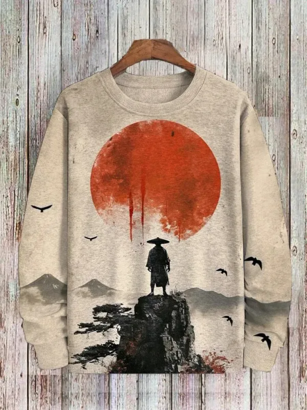 Mga Men's Animal Cat Sweatshirt Long Sleeved Sweatshirt O-Neck Fashion Cool Daily 3D Printed Japanese Art Prints Mga Casual Sweatshirt — image 12