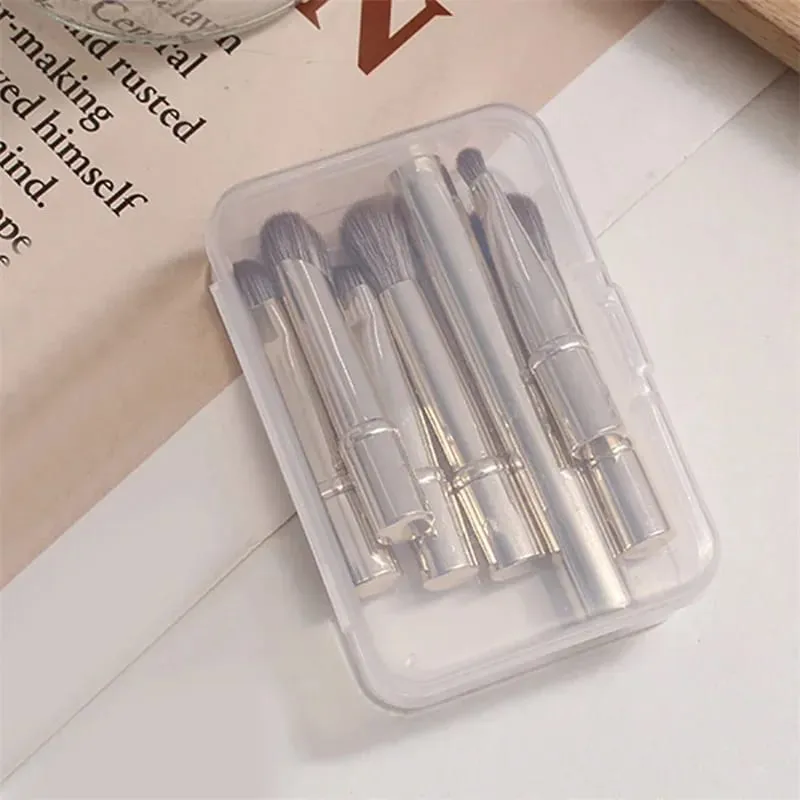 6 τμχ Mini Travel Brushes Makeup Set with Box Portable Cosmetic Powder Foundation Blush Blending Concealer Make Up Brushes — image 7