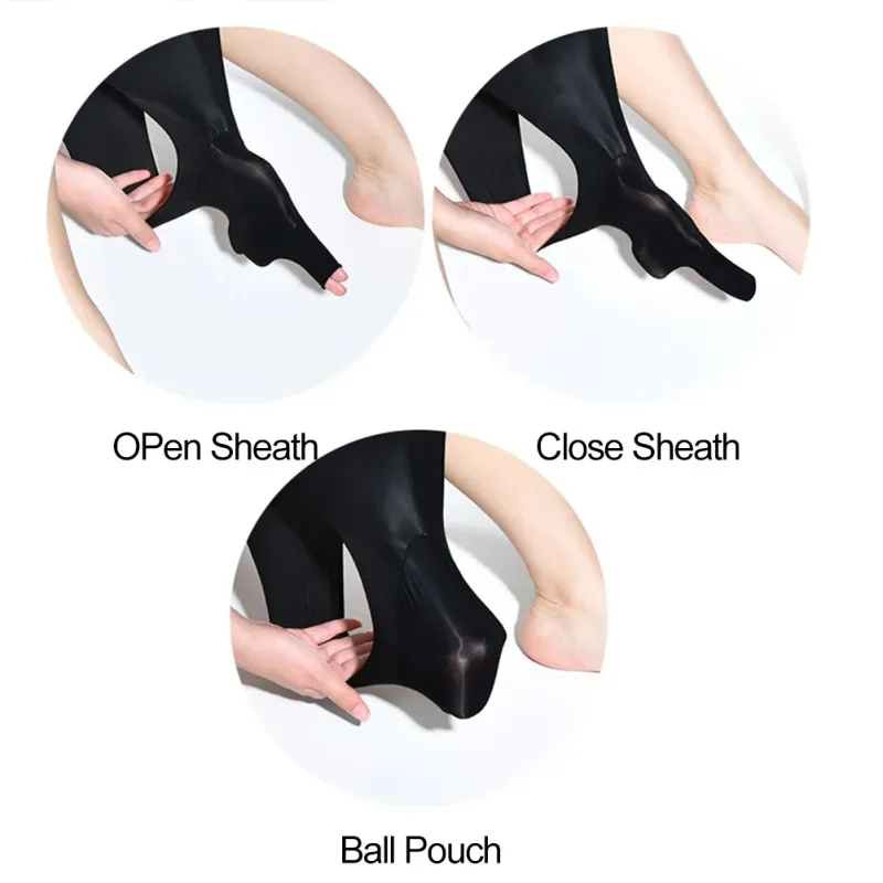 Panlalaking Seamless Ultra-thin Oil Sheer See Through Stretch Pantyhose Panties Shorts Underwear Thong Low Waist Silk Men's G-string — image 6