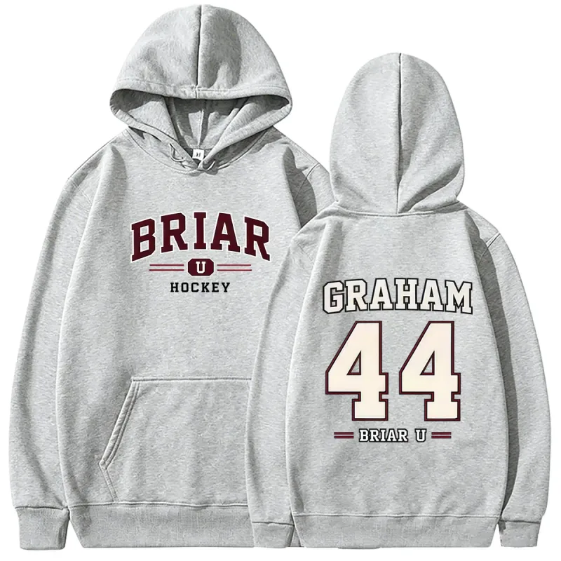 Off Campus Briar University Hockey Graham 44 Graphic Hoodie Men Women Vintage Oversized Sweatshirt Male Fashion Pullover Hoodies — image 4