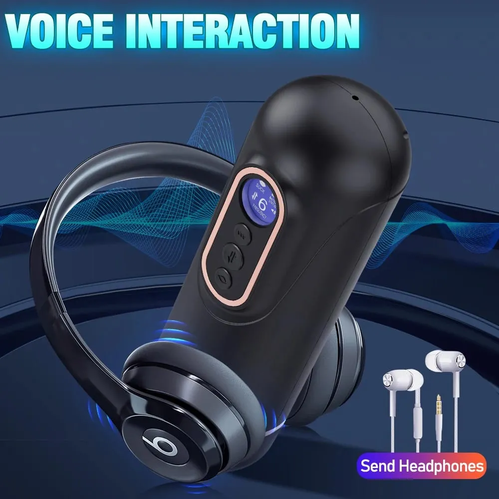 Automatic Telescopic Sucking Male Masturbator Vibrating Intelligent Heating Sexy Voice Earphone Pocket Pussy Sex Toy for Men — image 6