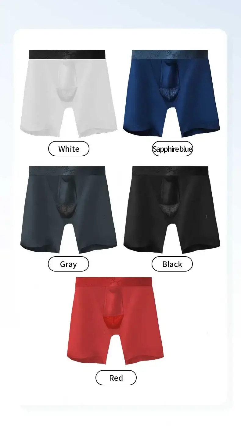 Bullet separata anti-wear bentrosor för män Boxershorts för män Andas kalsonger pojkar sportväska fäste långa shorts — image 11