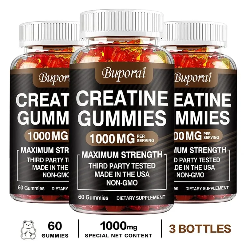 Creatine Monohydrate Gummies - Pre/post Workout Fitness Strength Muscle Building Provide Energy Supplements