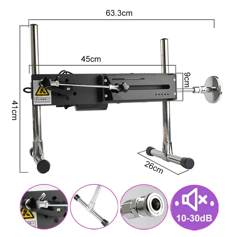 120 W Sex Machine Erős teljesítményű Turbo Gear Maszturbációs Love Machine V-U-Lock Vibrátor Szexgép Műpéniszekkel — image 2
