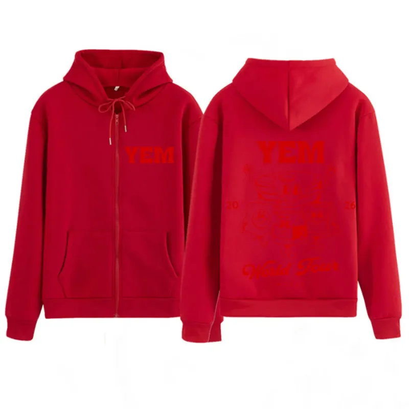 Band Morat Yem World Tour Merch 2026 Print Zip Up Hoodie Men Women Hip Hop Sweatshirts Loose Casual Fashion Zipper Jacket Coats — image 4