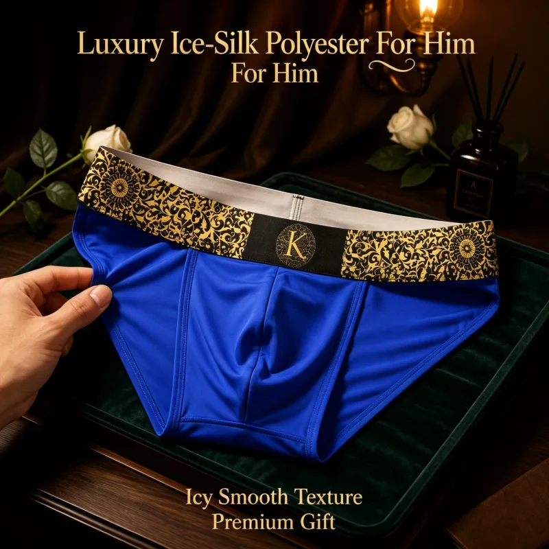 Mga Panlalaking High-Leg Bikini Briefs Vintage Festive Ornate Black‑Gold Elastic Waist Stretch Sweat Evaporating Underwear Petsa Anibersaryo — image 2