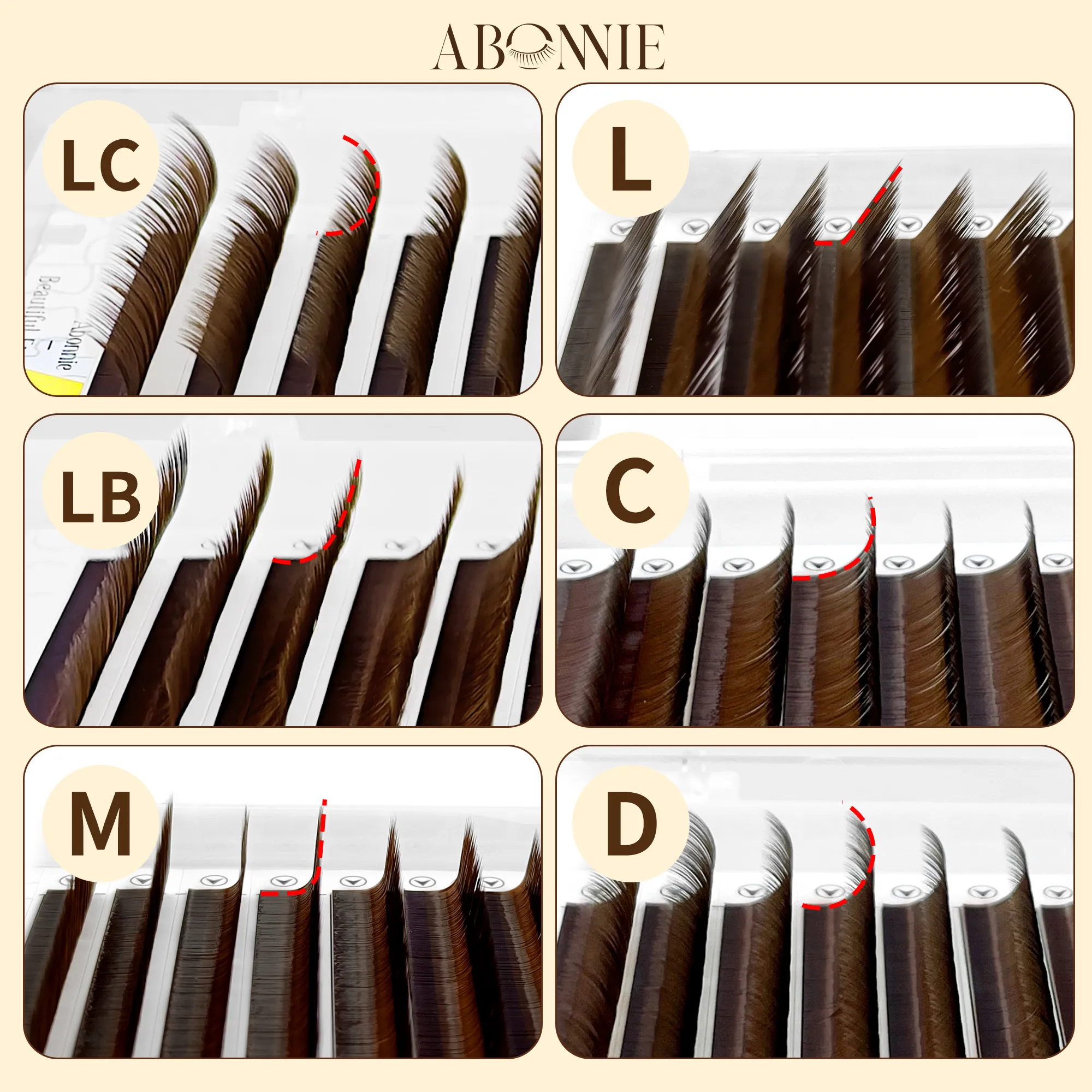 Abonnie LC LB חום ריסים חום כהה קלאסי תוספות ריסים פוקסי עיניים — image 3