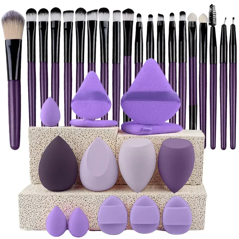 Ensemble de pinceaux de maquillage professionnels, 10 pièces, pinceaux de détail Super doux, pour Blush, fond de teint, correcteur, fard à paupières, outil de beauté pour dames
