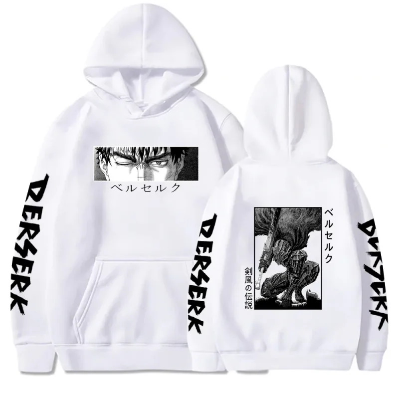 Berserk 拉鍊連帽衫男款長袖運動衫抓絨超大外套外套有趣 Berserk 日本動漫街頭服飾 — image 43