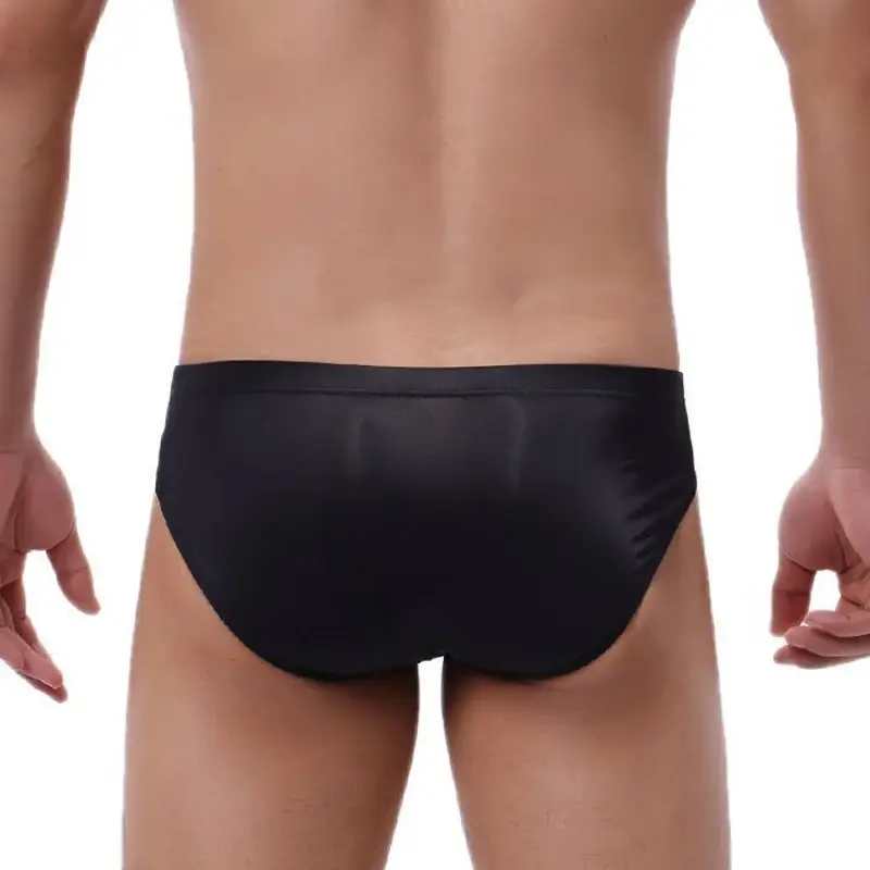 2pcs Big Pouch Nylon Men Underwear Briefs Ice Silk Male Seamless Underpants Low-Waist Manipis na Panty Plus Size — image 4