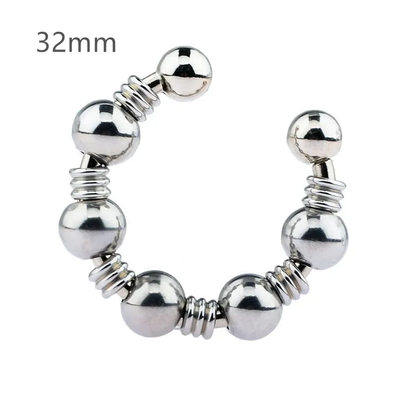 Man Stainless Steel Metal Penis Lock Cock Ring Delay Ejaculation Ball Scrotum Stretcher Erection Cock Ring Slave Male Sex Toy — image 9