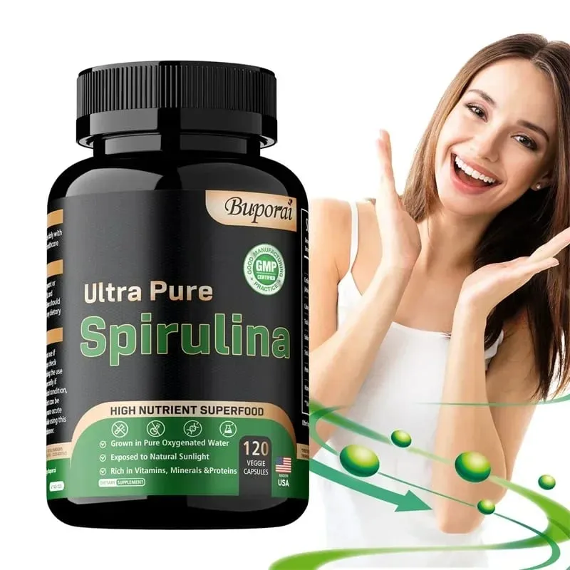 Organic Spirulina Supplement - Detoxification Nutrition Immune System Health Cardiovascular Health AntioxidantSupplements