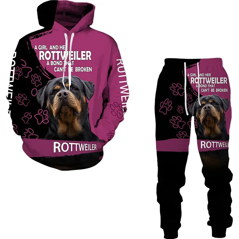 Funny Dog Animal 3D Printed Hoodie Suit Men Autumn Casual Sweatshirts Sweatpants Fashion Two Piece Tracksuit Set Men's Clothing — image 6