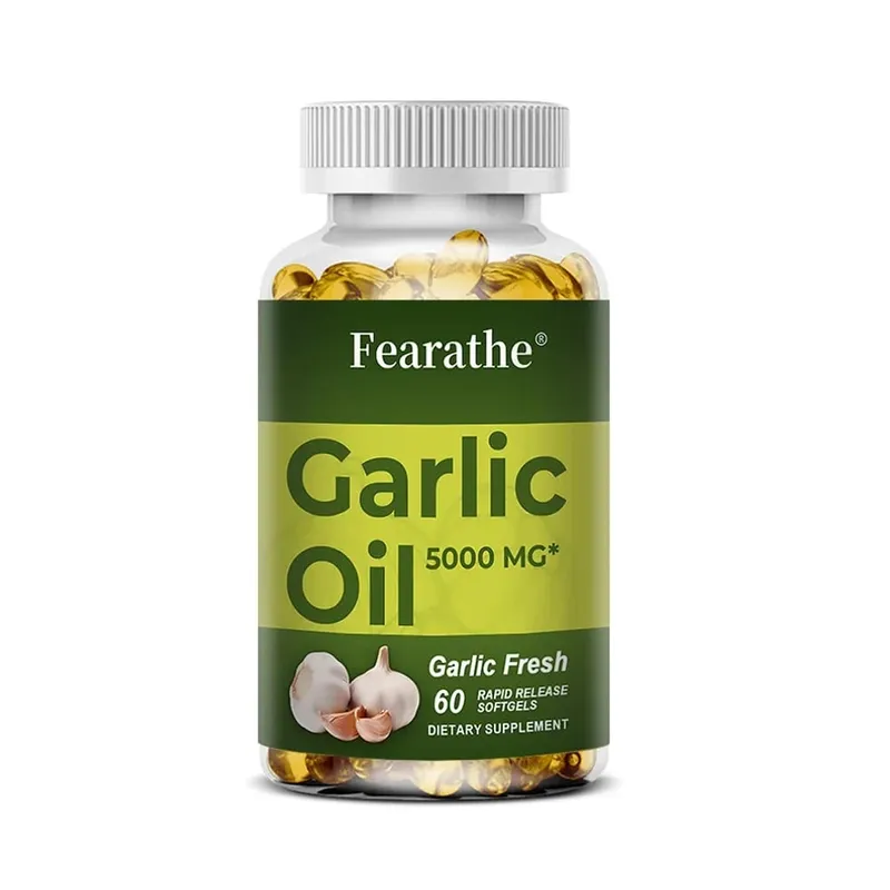 Prémium fokhagyma friss 5000 mg fokhagymaolaj étrend-kiegészítő a szív egészségére és a keringés támogatására antioxidáns NEM-GMO-val — image 8