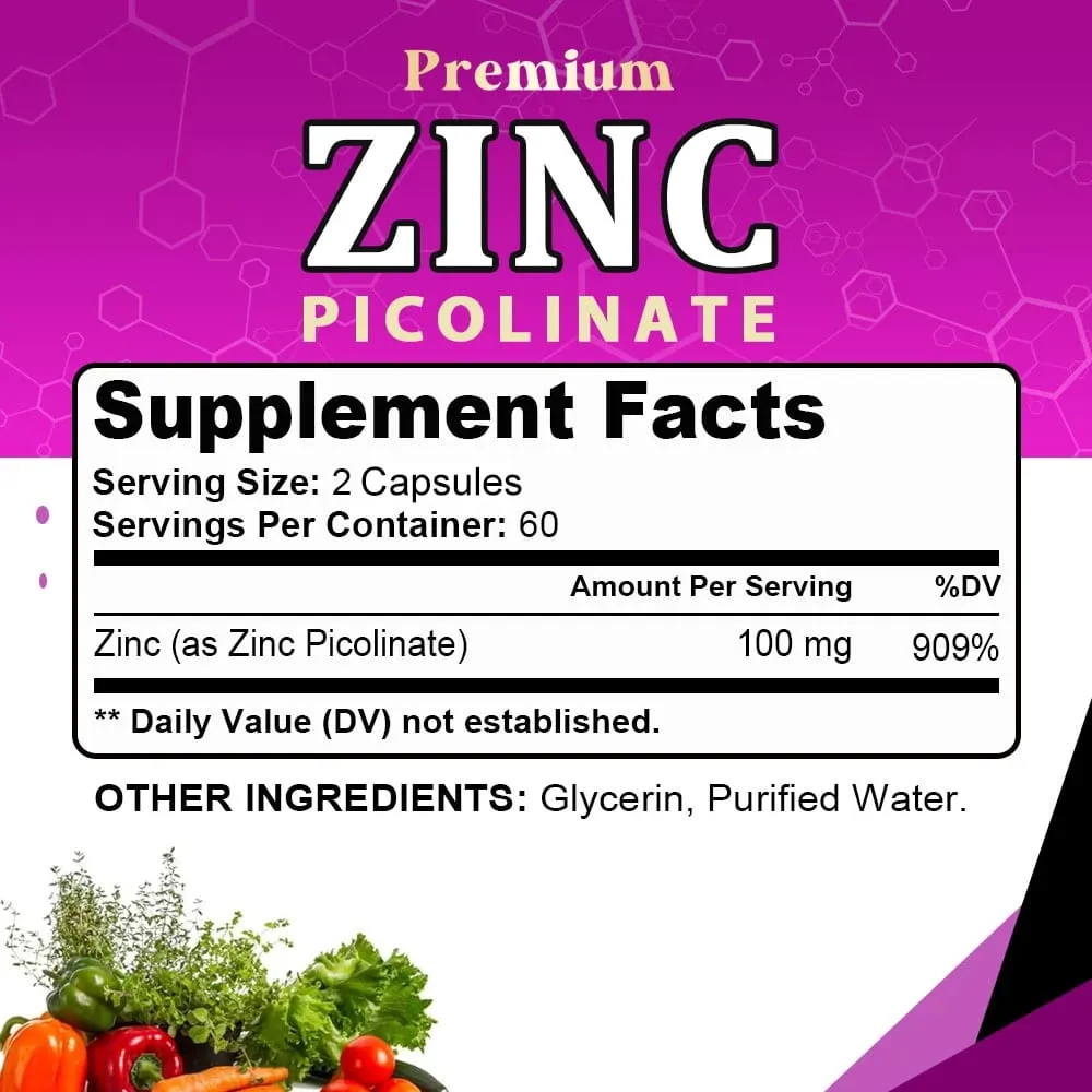 Cink-pikolinát 100 Mg – A kiváló cink felszívódás fokozza az immunrendszert, támogatja az alvást és az energiát támogatja a légzőrendszer egészségét — image 6