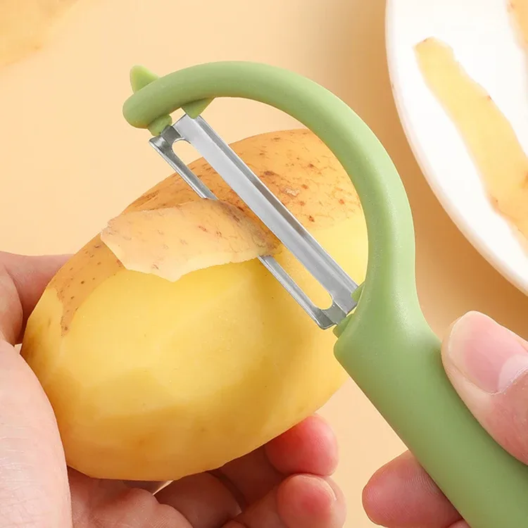 Éplucheur en acier inoxydable pour l'élimination de la peau des fruits et des pommes de terre, éplucheur manuel à épluchage rapide, coupe-légumes, outil de cuisine — image 3