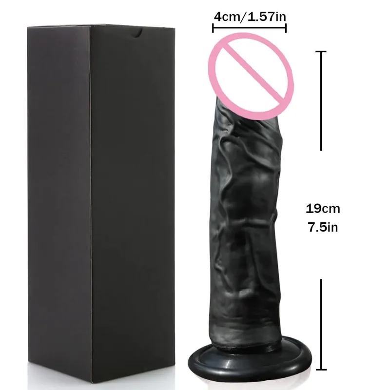 Ρεαλιστικό Dildo σημείου G με βεντούζα σιλικόνης πέους Πρωκτικό Dildo Ενήλικες σεξουαλικά παιχνίδια για γυναίκες Άνδρας Strapon Dick διεγέρτης κόλπου — image 9
