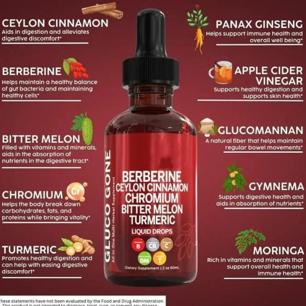 60 ml Berberine fahéjas cseppek az egészségért, az immunrendszer támogatásáért, a belek egészségének anyagcseréért, antioxidáns - ceyloni fahéj ízű — image 4
