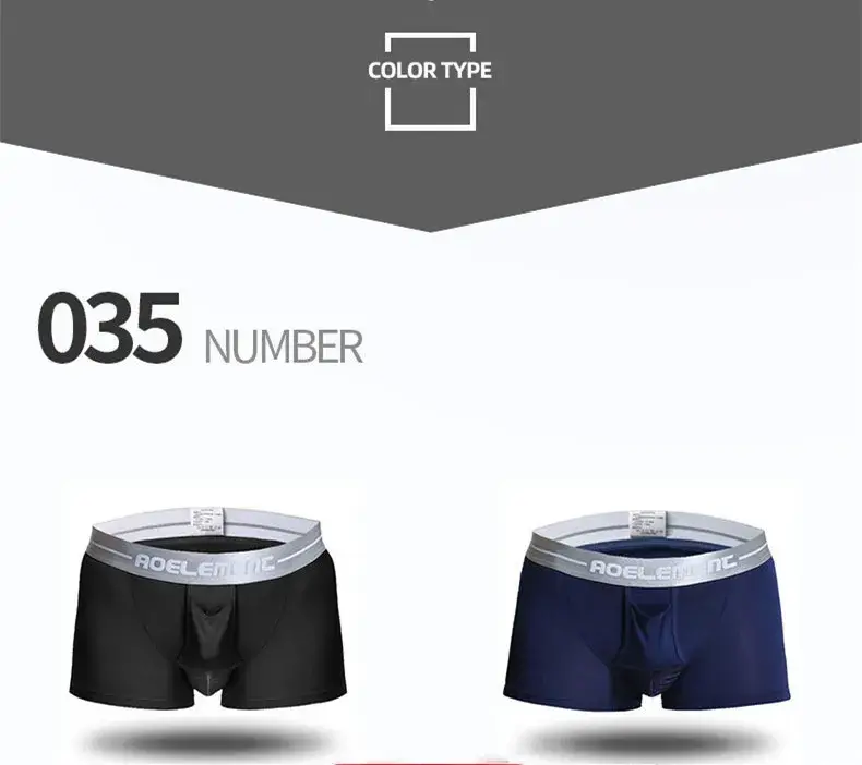 Men's Boxer Shorts Breathable Underwear Soft Viscose Boxers Man Solid Panties Ropa Bullet Separation Pouch Male Underpants L-XXL — image 1