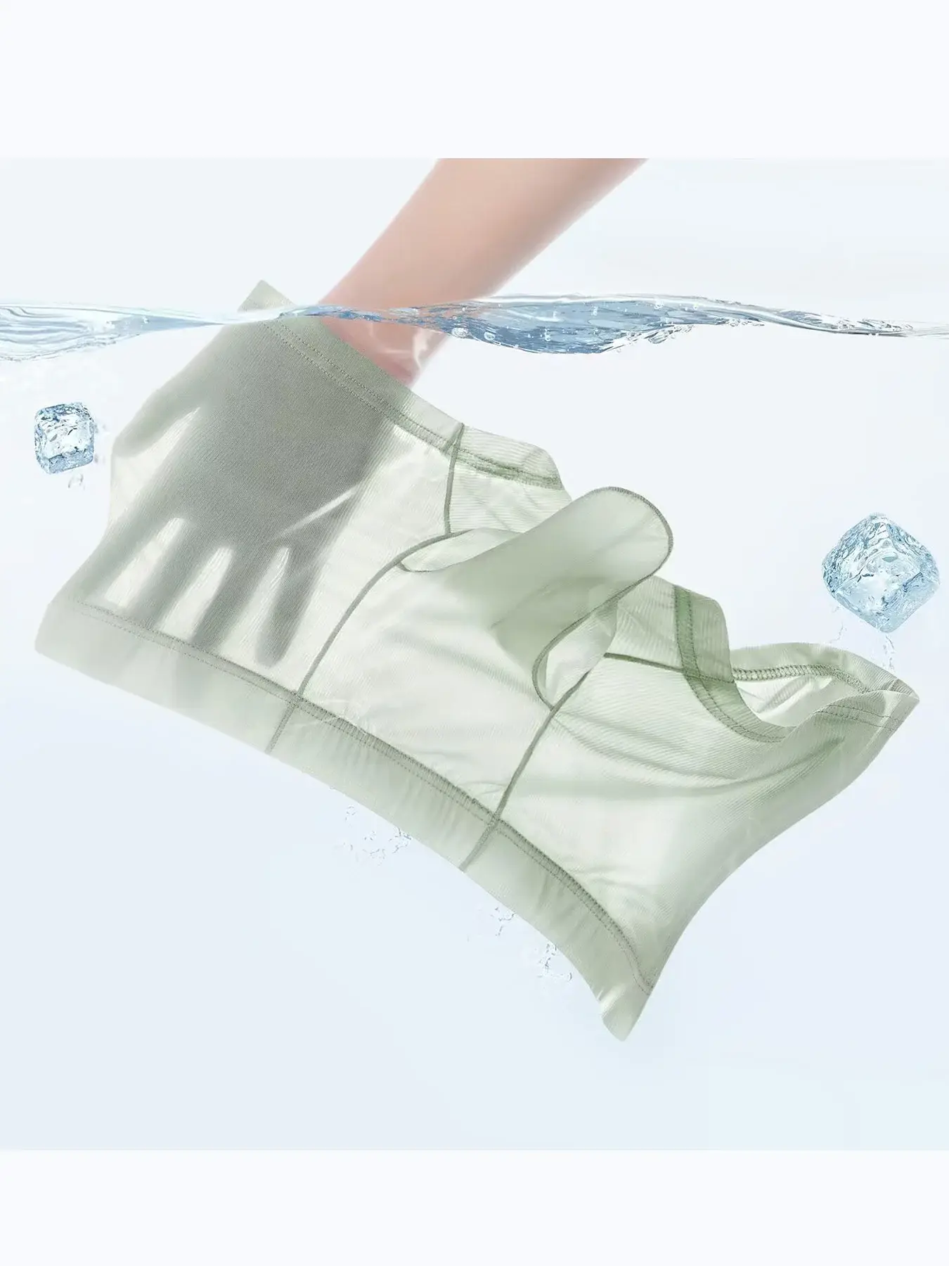 Transparent Boxer Briefs Men Sexy Underwear Ultra Thin Underpants See Through Ice Silk Knickers Smooth Glossy Lingerie Shorts — image 2