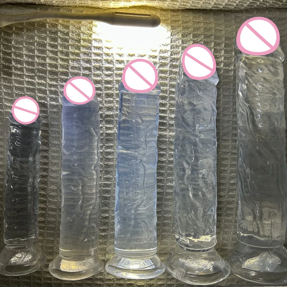 Olcsó 5 színű kis átlátszó vibrátor tapadókorong Jelly Dick női erotikus anális szex játékok Puha klitori hüvelyi maszturbátorok pénisz — image 6
