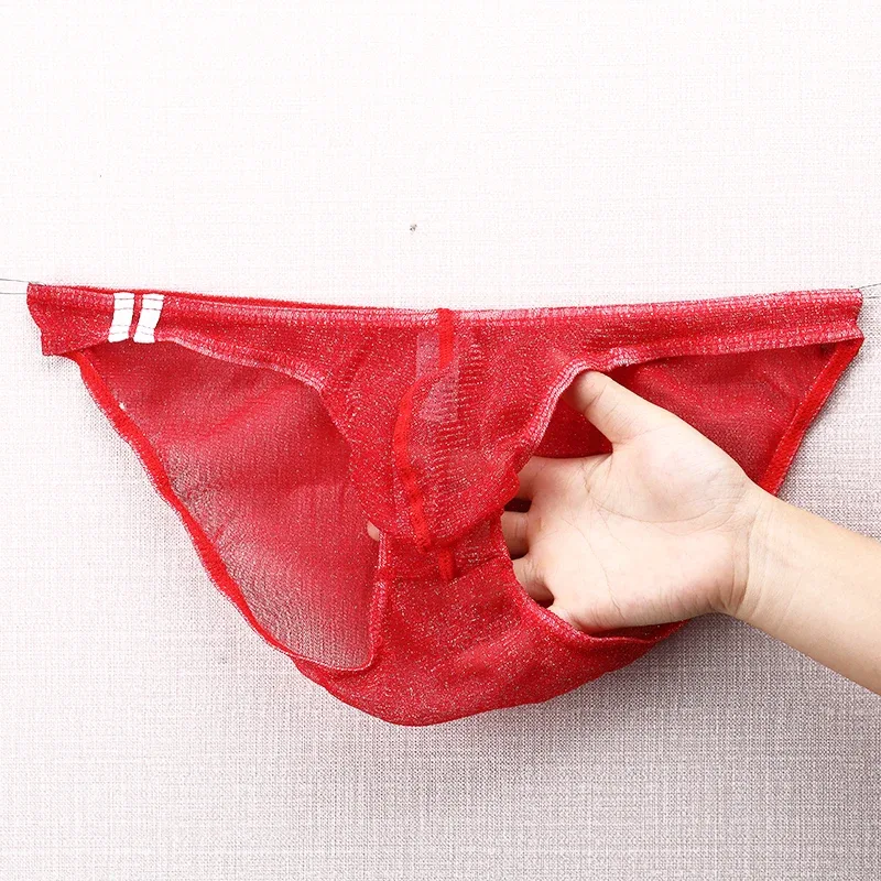 Men's Underwear Briefs Ultra Thin Low Rise Mesh Breathable Panties — image 17
