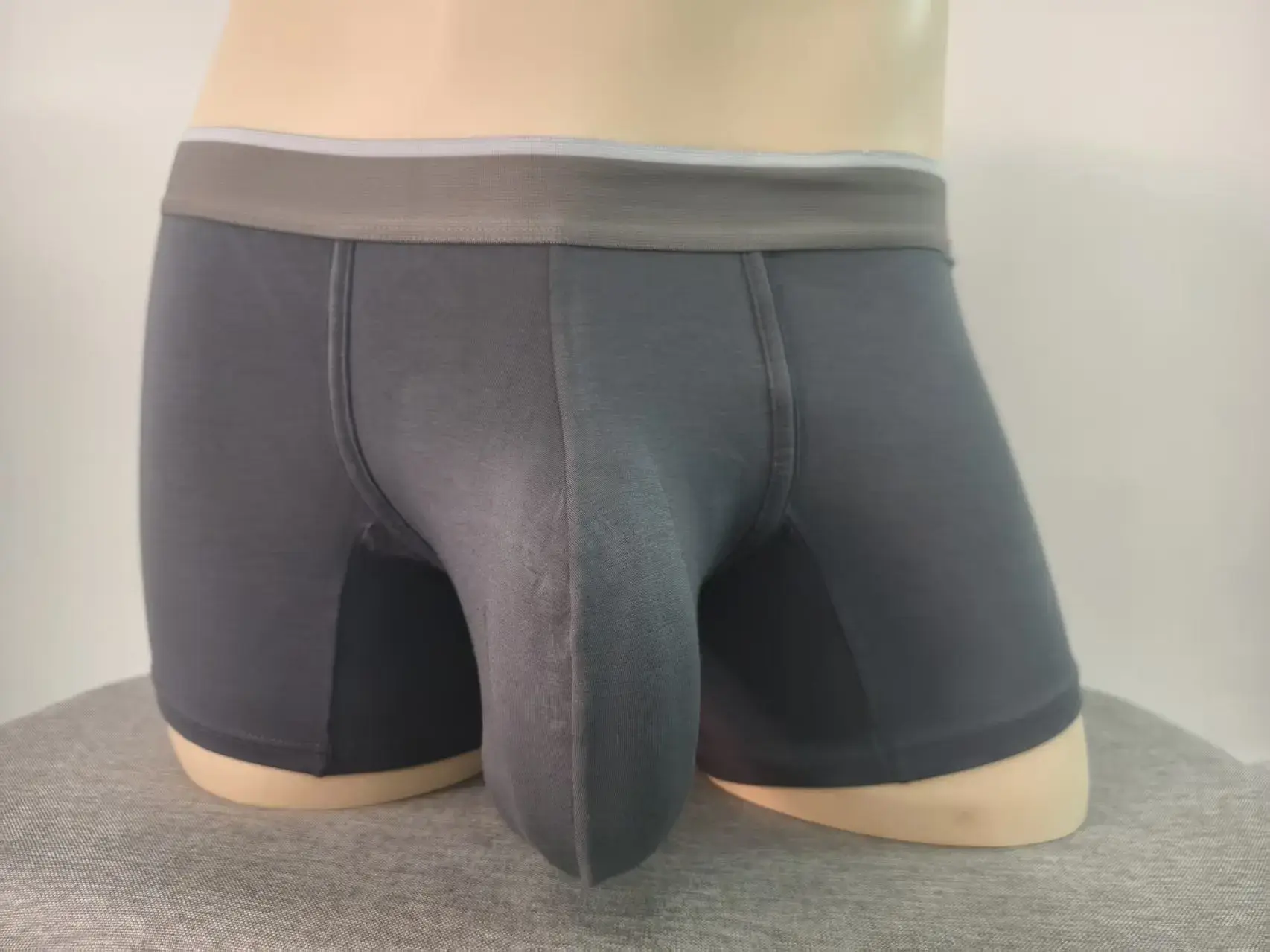 Cueca boxer masculina premium, cueca grande com bolsa extra grande, aumento de protuberância, respirável, leve, boxers masculinos — image 6