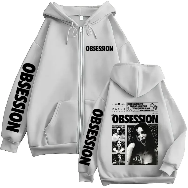 Horror Movie Obsession Nikki Zipper Hoodies Men's Women Casual Gothic Loose Long Sleeves Zip Up Hooded Sweatshirts Jackets Coats — image 7