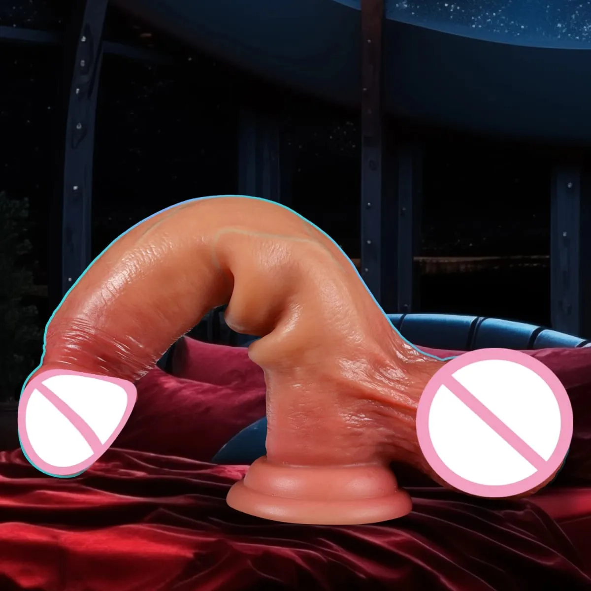 Skin Sliding Foreskin Dildo with Real Testicles strapon Realistic Dildos for Women Men Lesbian Anal Dick Adult Sex Toys Penis 18 — image 3