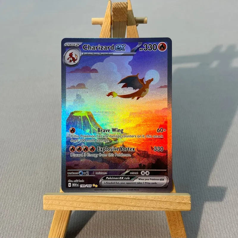 MEW PTCG13-003 Tcg proxy PKM Cards Charizard ex Bulbasaur Charmeleon Rare Collection Battle Toys Δώρα για χόμπι στο σπίτι