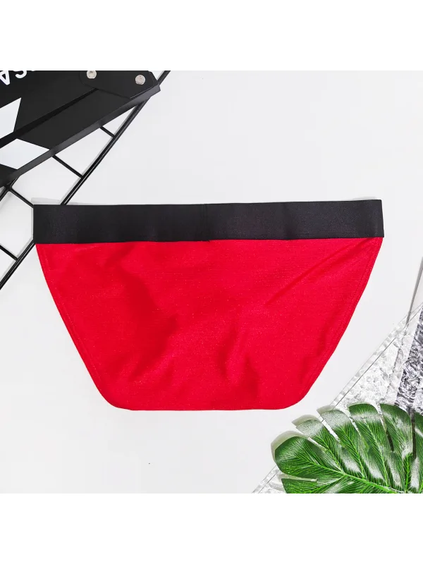 Men's Solid-Color Low-Waist Triangle Underwear Breathable Sexy Bottom Pants Trendy 1-Piece Set Mature Style Promotional Price — image 20