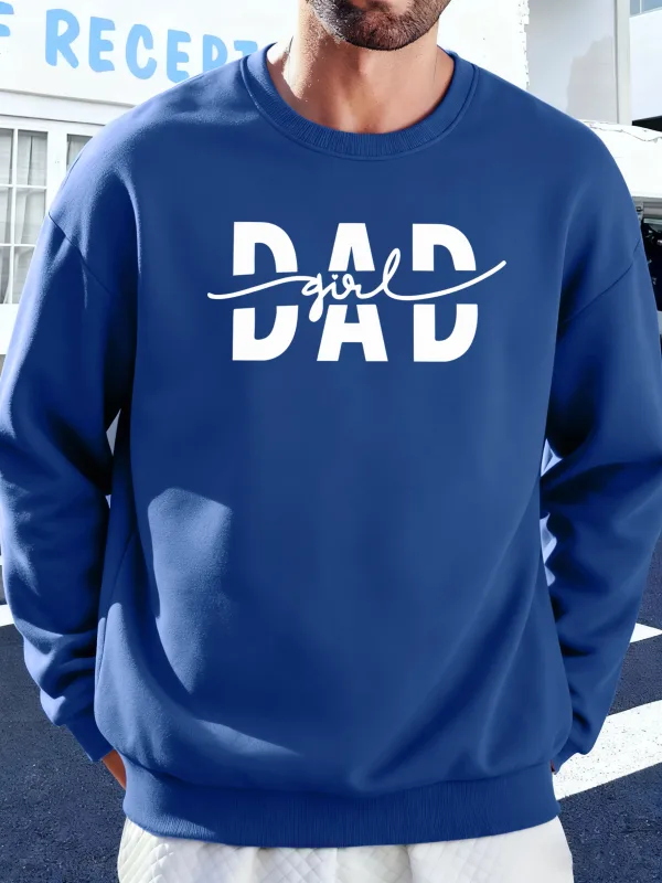 Pai menina carta criatividade impressão pulôver masculino outono quente sweatshirts oversized velo hoodies macio casual streetwear masculino