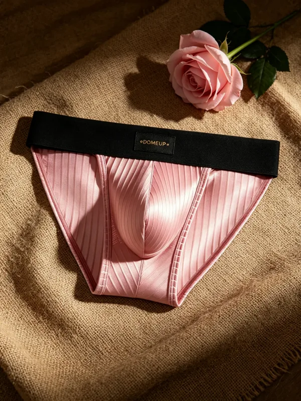 Panlalaking Kasuotang Panloob Makintab na may guhit na Triangle Briefs sa Harap ng Bulge Pouch Sexy Low Rise Slim Fit Pang-araw-araw na Panlalaking Panloob DP915 — image 13