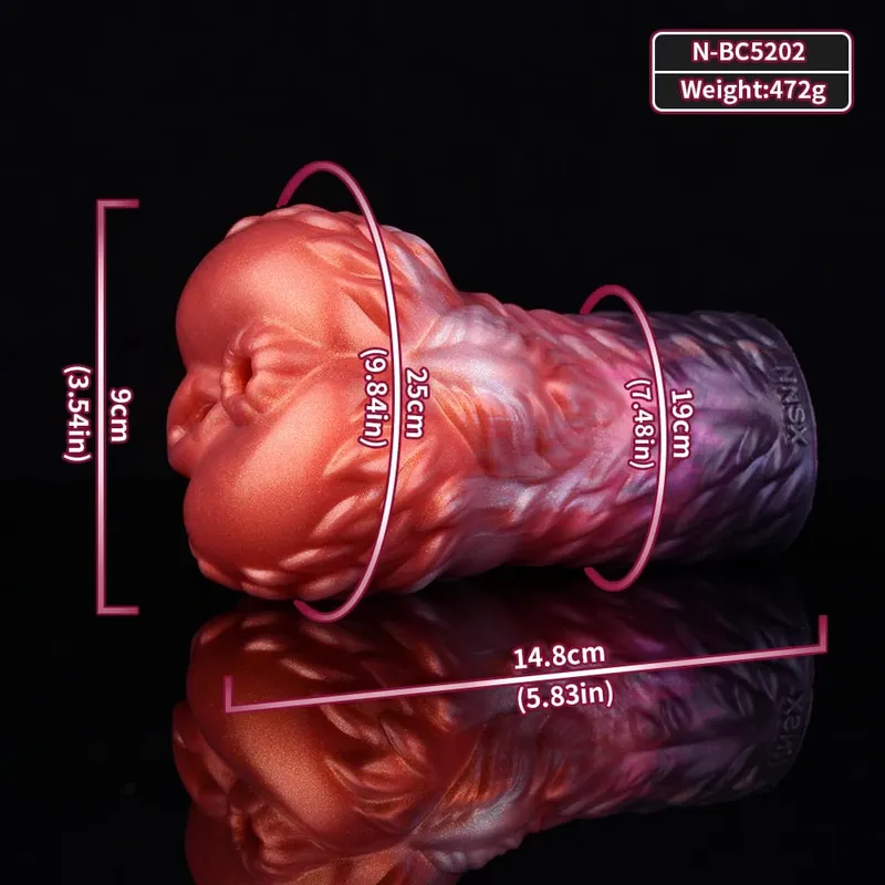 Kétcsatornás Monster Pussy maszturbátor puha szilikon férfi maszturbációs csésze valósághű vagina pénisz tréning szexjátékok férfiaknak — image 5
