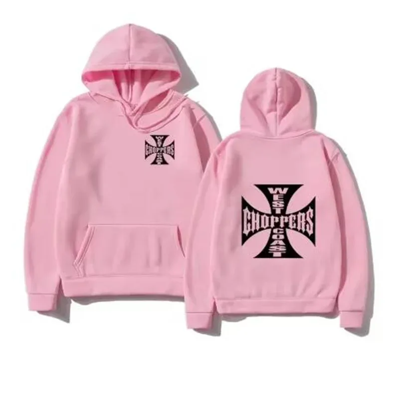 West Coast Iron Cross Choppers Naka - print na Men's Hooded Fashion Cool Sweatshirt Unisex Fashion Fleece Oversized Hoodie Streetwear — image 5