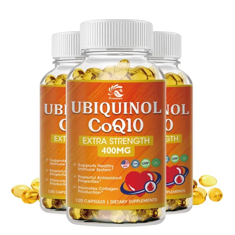 Greensure 400mg Absorbable Coenzyme Q10 Capsules 60/120 Vegetable Capsules - Protective Antioxidant — image 9