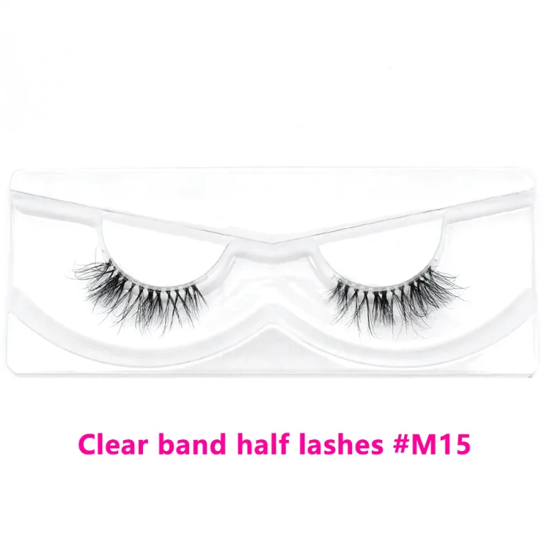 Μαζικά είδη 10/30/60/100 Pairs Mink Half Lashes Natural Long Fluffy Wispy Half False Lashes Extension Ελαφρύ κοντές βλεφαρίδες — image 14