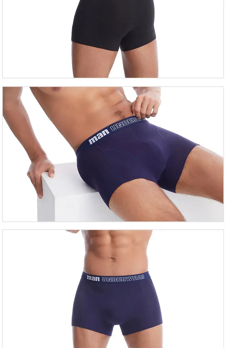 Plus size 5xl 6xl 7xl roupa interior de bambu dos homens boxers sexy calcinha verão fibra de bambu boxer briefs mid rise cuecas — image 5
