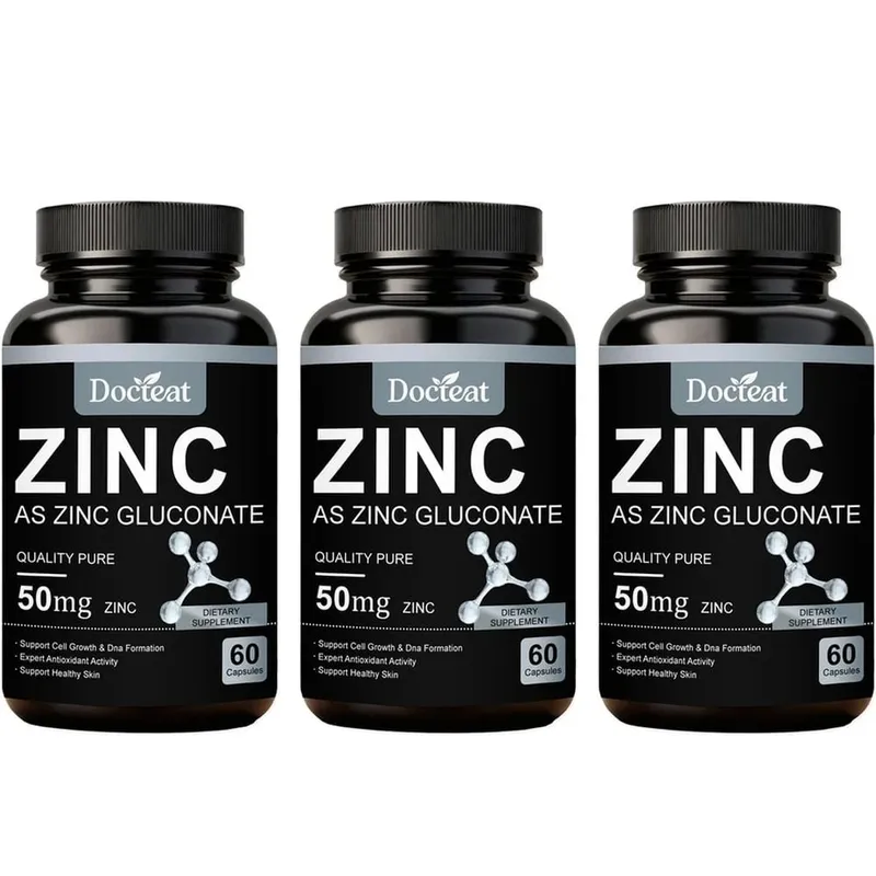 Zinc Gluconate Capsules 60 Count 50 Mg Zinc Per Serving Immune Support Cellular Health Daily Zinc Nutrition