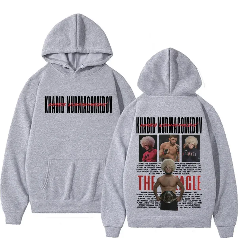 Khabib Nurmagomedov A ÁGUIA Merch Moletom Roupas Masculinas Harajuku Clássico Oversized Hoodies Lã de Alta Qualidade Aconchegante Moletom Com Capuz