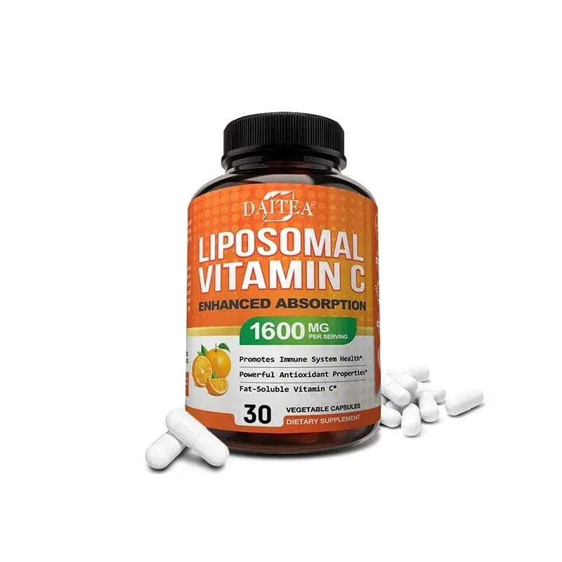 Λιποσωματική βιταμίνη C 1600 mg - Υψηλής απορρόφησης λιποδιαλυτή βιταμίνη C Αντιοξειδωτικό συμπλήρωμα ανοσοποιητικού συστήματος και ενισχυτικό κολλαγόνου — image 8