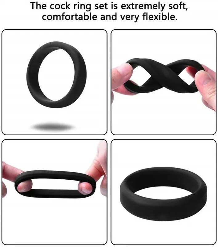 Sex Toys For Men Cock Ring Penis Enhance Erection Delay Ejaculation Cockring Foreskin Lock Semen Ring Sex Shop Intimate Goods — image 3