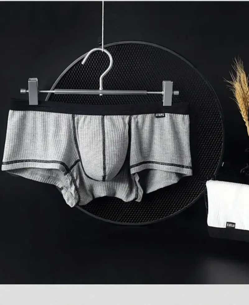 Herrunderkläder Personlig design Boxershorts med låg midja som andas enkla lager U Convex Boxershorts för män — image 3