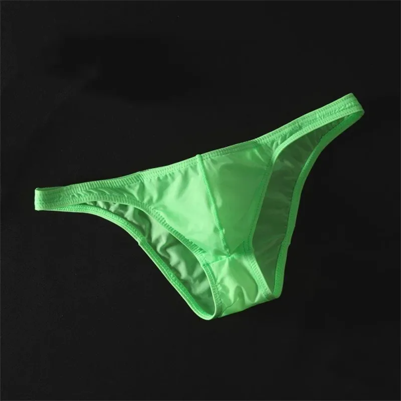 Sexy U Convex Briefs Thin Underwear Men Summer Breathable Silky Panties Male Calzoncillos Plus Size M-XXL — image 12
