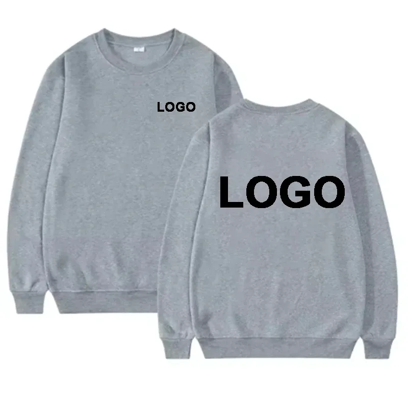 DIY Design Round Neck Hoodies Men Fashiong Customized Printed Loose Long Sleeve Pullover Women Casual Streetwear Sweatshirts — image 11