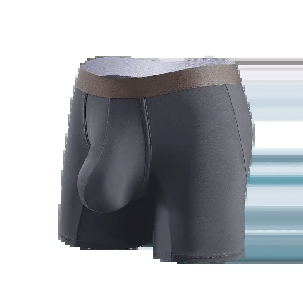 Large bag flat corner pants, long men's underwear sports shorts — image 8