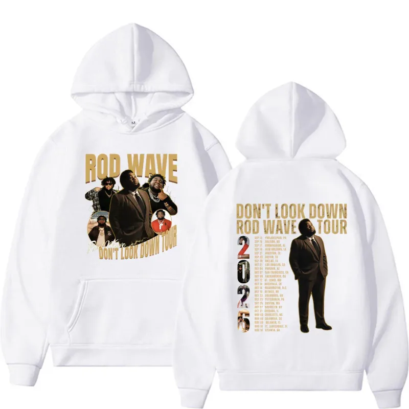 Rod Wave Don't Look Down Tour 2026 Rap Music Hoodies Men's Clothing Harajuku Hip Hop Sweatshirts Casual Fleece Oversized Hoodie — image 8